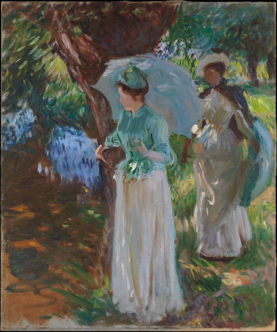 two girls with parasols 1888